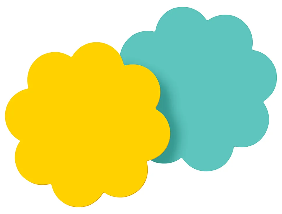 Post-it® Notes, Designer Memo Cube, 3" x 3", Yellow/Blue, 75 Sheets Per Pad, Pack of 2 Pads