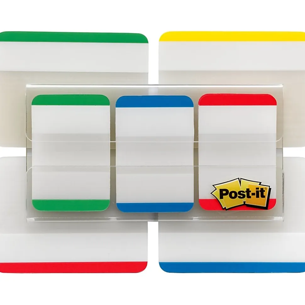 Post-it® Notes Durable Filing Tabs, 1" And 2" Tabs, Assorted Colors (686VAD1), Pack Of 7 Pads