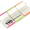 Post-it® Notes Durable Filing Tabs, 1" x 1-1/2", Green/Orange/Pink Color Bars, 22 Flags Per Pad, Pack Of 3 Pads