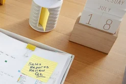 Post-it® Notes, 3 in x 5 in, 12 Pads, 100 Sheets/Pad, Clean Removal, Canary Yellow, Lined