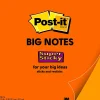 Post-it® Notes Super Sticky Big Notes, 30 Sheets, 15" x 15", Neon Orange