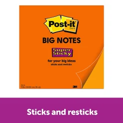 Post-it® Notes Super Sticky Big Notes, 30 Sheets, 15