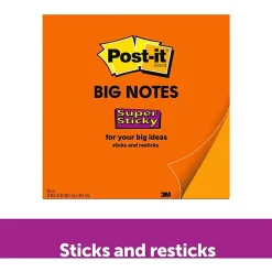 Post-it® Notes Super Sticky Big Notes, 30 Sheets, 15