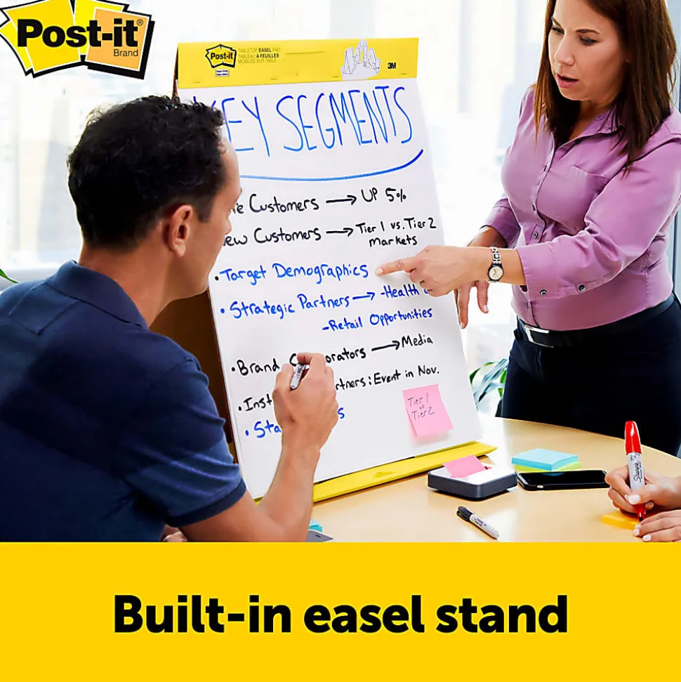 Post-it® Notes Super Sticky Dry Erase Easel Pad, 20 in x 23 in, 1 Pad, 20 Sheets/Pad, Great for Virtual Teachers and Students, White