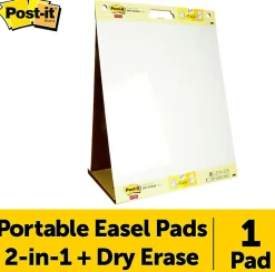 Post-it® Notes Super Sticky Dry Erase Easel Pad, 20 in x 23 in, 1 Pad, 20 Sheets/Pad, Great for Virtual Teachers and Students, White