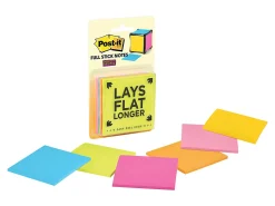 Post-it® Notes Super Sticky Full Adhesive Notes, 3" x 3", Energy Boost Colors, 30 Sheets Per Pad, Pack Of 6 Pads