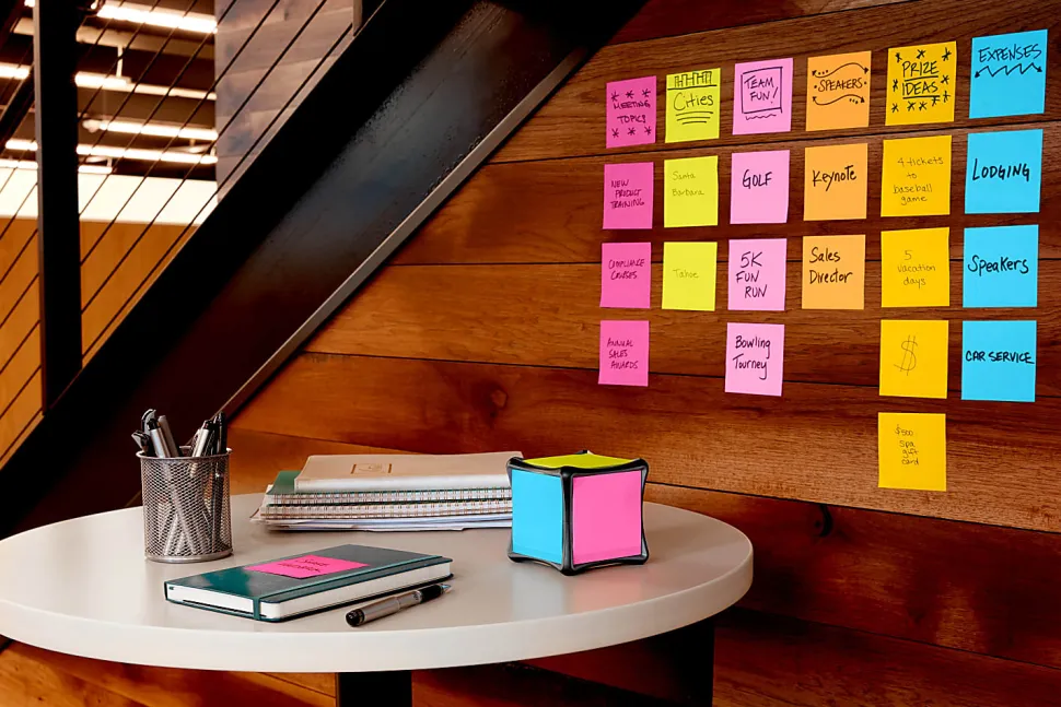 Post-it® Notes Super Sticky Full Adhesive Notes, 3" x 3", Energy Boost Colors, 30 Sheets Per Pad, Pack Of 6 Pads