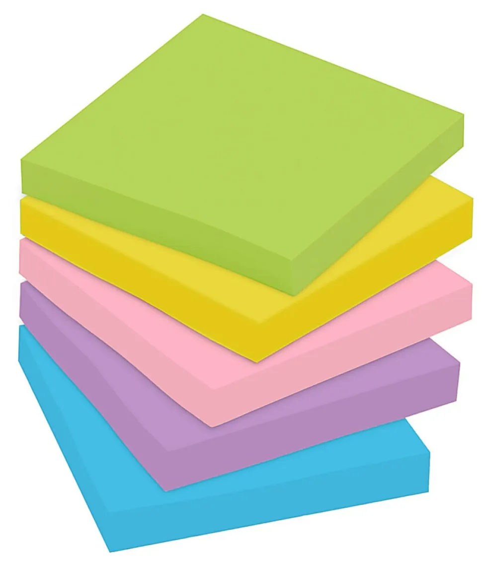 Post-it® Notes, 3" x 3", Floral Fantasy Collection, 100 Sheets, Pack Of 5 Pads