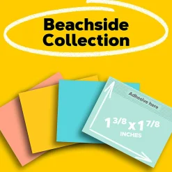 Post-it® Notes, 1.38 x 1.88 in, 24 Bulk Mini Sticky Note Pads, 100 Sheets/Pad, School Supplies and Office Products, Beachside Café