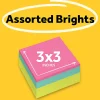Post-it® Notes, 3 x 3 in, 1 Cube Shaped Sticky Notes Pad, 400 Sheets/Pad, School Supplies and O?ce Supplies, Poptimistic