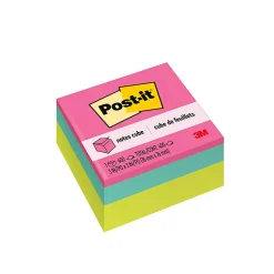 Post-it® Notes, 3 x 3 in, 1 Cube Shaped Sticky Notes Pad, 400 Sheets/Pad, School Supplies and O?ce Supplies, Poptimistic