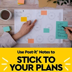 Post-it® Notes, 4 x 6 in, 5 Lined Sticky Note Pads, 100 Sheets/Pad, School Supplies and Office Products, Beachside Café