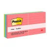 Post-it® Notes, 3 x 3 in, 6 Lined Sticky Note Pads, 100 Sheets/Pad, Office Products, Notes for Vertical Surfaces and Monitors, Poptimistic