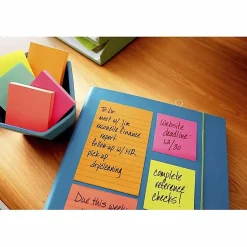 Post-it® Notes, 3 x 3 in, 6 Lined Sticky Note Pads, 100 Sheets/Pad, Office Products, Notes for Vertical Surfaces and Monitors, Poptimistic