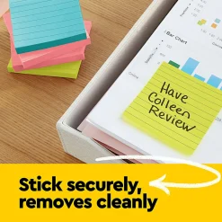 Post-it® Notes, 4 x 6 in, 3 Lined Sticky Note Pads, 3 Pads, 100 Sheets/Pad, School Supplies and Office Products, Floral Fantasy
