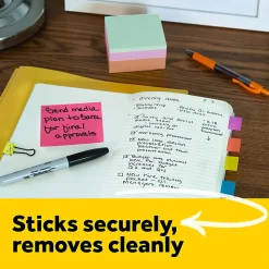 Post-it® Notes, 1 7/8 x 1 7/8 in, 3 Mini Cube Sticky Notes Pads, 400 Sheets/Pad, School Supplies and O?ce Supplies, Assorted Bright Colors