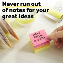 Post-it® Notes, 1 7/8 x 1 7/8 in, 1 Mini Cube Sticky Notes Pad, 400 Sheets/Pad, School Supplies and O?ce Supplies, Poptimistic
