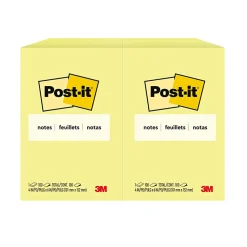 Post-it® Notes, 4 x 6 in, 12 Sticky Note Pads, 100 Sheets/Pad, School Supplies and O?ce Products, The Iconic Canary Yellow Note