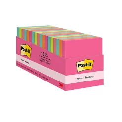 Post-it® Notes, 3 x 3 in, 18 Sticky Note Pads, 100 Sheets/Pad, School Supplies and Office Products, Poptimistic