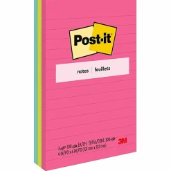 Post-it® Notes, 4 x 6 in, 3 Sticky Note Pads, 100 Sheets/Pad, School Supplies and Office Products, Poptimistic