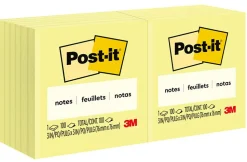 Post-it® Notes, 3 x 3 in, 12 Sticky Note Pads, 100 Sheets/Pad, School Supplies and Office Products, The Iconic Canary Yellow Note