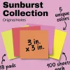 Post-it® Notes, 3 x 3 in, 18 Sticky Note Pads, 100 Sheets/Pad, School Supplies and Office Products, Sunburst