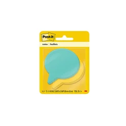 Post-it® Notes , 2.6 x 2.6 in, 2 Thought Bubble Shaped Sticky Note Pads, 75 Sheets/Pad, School Supplies and Office Products