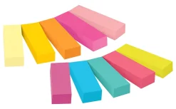 Post-it® Page Markers, .5 in. x 1.75 in., 10 Pads/50 Markers/Pad, Assorted Bright Colors, School Supplies for Students, Page Markers for Textbooks