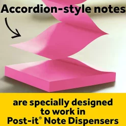 Post-it® Pop Up Notes Dispenser, 3 in x 3 in, 1 Dispenser, 2 Pads, 45 Sheets/Pad, Black Base Clear Top, Sticky Notes Holder for Desk or Classroom