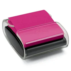 Post-it® Pop Up Notes Dispenser, 3 in x 3 in, 1 Dispenser, 2 Pads, 45 Sheets/Pad, Black Base Clear Top, Sticky Notes Holder for Desk or Classroom