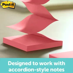 Post-it® Pop Up Notes Dispenser, 3 in x 3 in, 1 Dispenser, 2 Pads, 45 Sheets/Pad, Black Base Clear Top, Sticky Notes Holder for Desk or Classroom