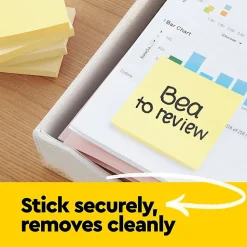 Post-it® Pop Up Notes, 3 x 3 in, 24 Bulk Sticky Note Pads, 100 Sheets/Pad, School Supplies and Office Products, Accordion Sticky Notes, Canary Yellow