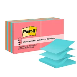 Post-it® Pop Up Notes, 3 x 3 in, 12 Sticky Note Pads, 100 Sheets/Pad, School Supplies and Office Products, Accordion Sticky Notes, Poptimistic