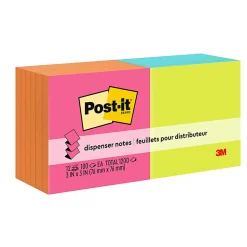 Post-it® Pop Up Notes, 3 x 3 in, 12 Sticky Note Pads, 100 Sheets/Pad, School Supplies, Accordion Sticky Notes Works with Pop Up Dispenser, Poptimistic