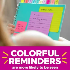 Post-it® Pop Up Notes, 3 x 3 in, 18 Sticky Note Pads, 100 Sheets/Pad, School Supplies and Office Products, Accordion Sticky Notes, Poptimistic