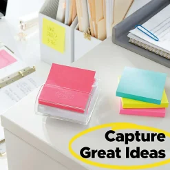 Post-it® Pop Up Notes, 3 x 3 in, 12 Sticky Note Pads, 100 Sheets/Pad, School Supplies and Office Products, Accordion Sticky Notes, Beachside Café