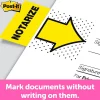 Post-it® Printed Flags, "Notarize", 1" x 1 -11/16", Yellow, 50 Flags Per Pad, Pack Of 2 Pads