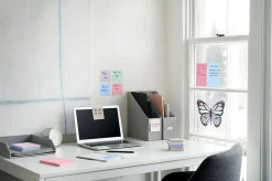 Post-it® 100% Recycled Paper Super Sticky Notes, 3 x 3 in, 5 Sticky Note Pads, 70 Sheets/Pad, School Supplies and Office Products, Wanderlust Pastels