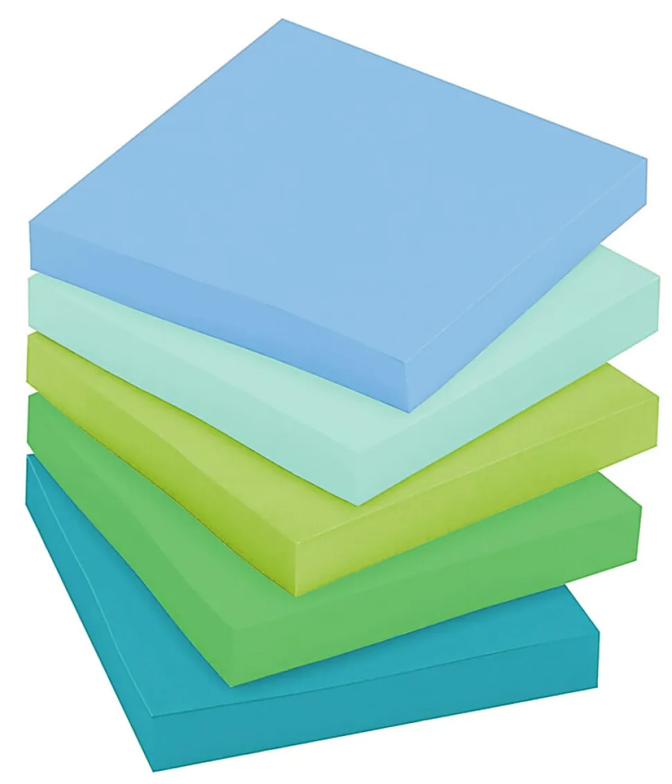 Post-it® Recycled Super Sticky Notes, 12 Pads, 90 Sheets, 3 in x 3 in, 2x Sticking Power, School Supplies & Office Products - 65412SST