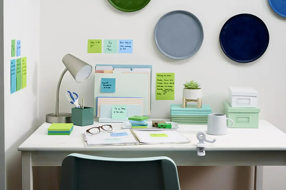 Post-it® Recycled Super Sticky Notes, 12 Pads, 90 Sheets, 3 in x 3 in, 2x Sticking Power, School Supplies & Office Products - 65412SST