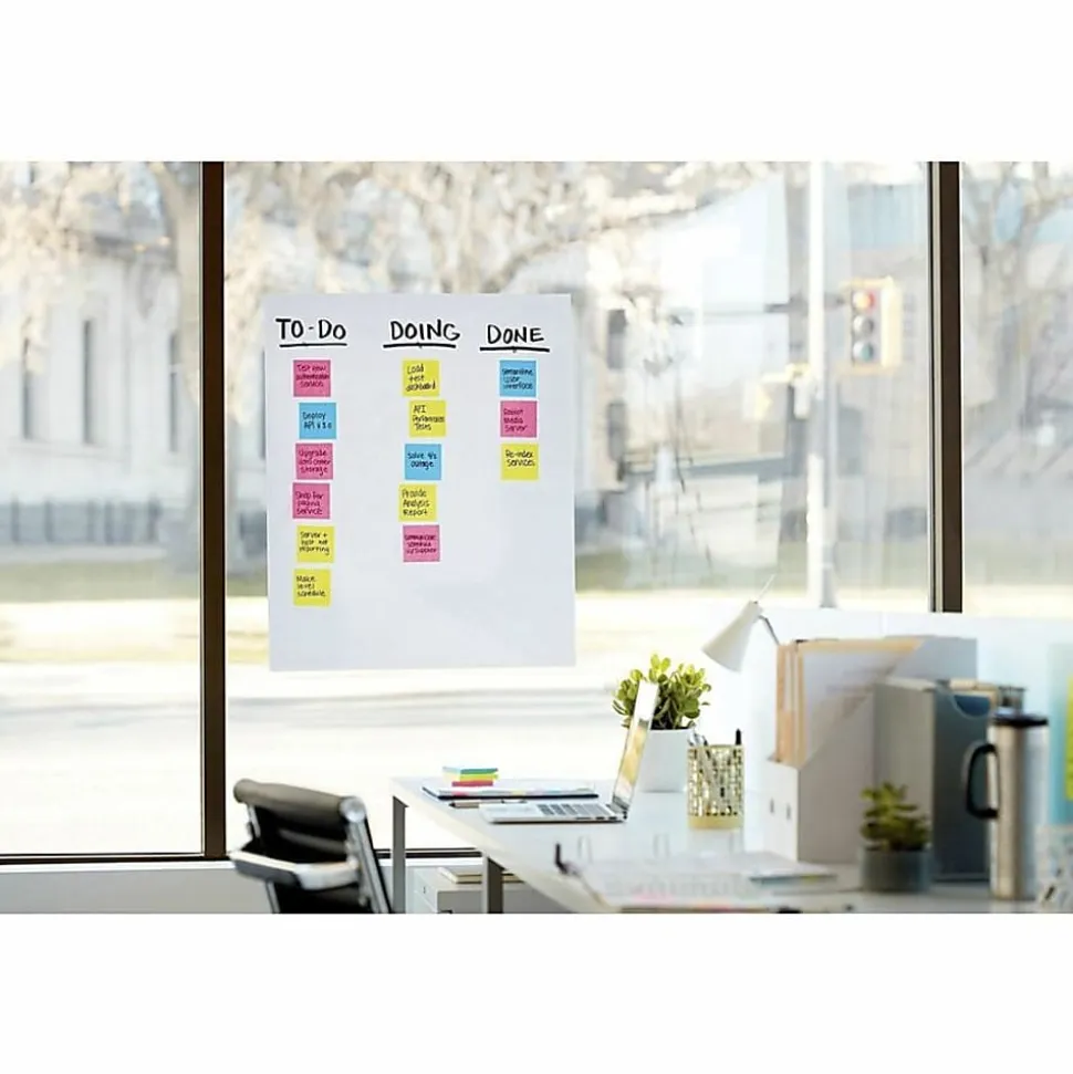 Post-it® Self-Stick Plain White Paper Wall Pad, 2 Pads, 20 Sheets Per Pad - 566CT