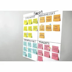Post-it® Self-Stick Plain White Paper Wall Pad, 2 Pads, 20 Sheets Per Pad - 566CT