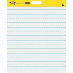 Post-it® Self Stick Wall Pad, 20 in x 23 in, 2 Pads, 20 Sheets/Pad, Primary Ruled, White