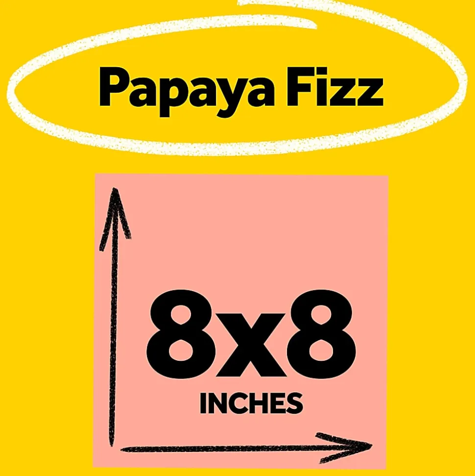 Post-it® Super Sticky Big Notes, 8 x 8 in, 1 Sticky Note Pad, 30 Sheets/Pad, Great for Vision Boards, Creative Projects, and Study Spaces, Papaya Fizz