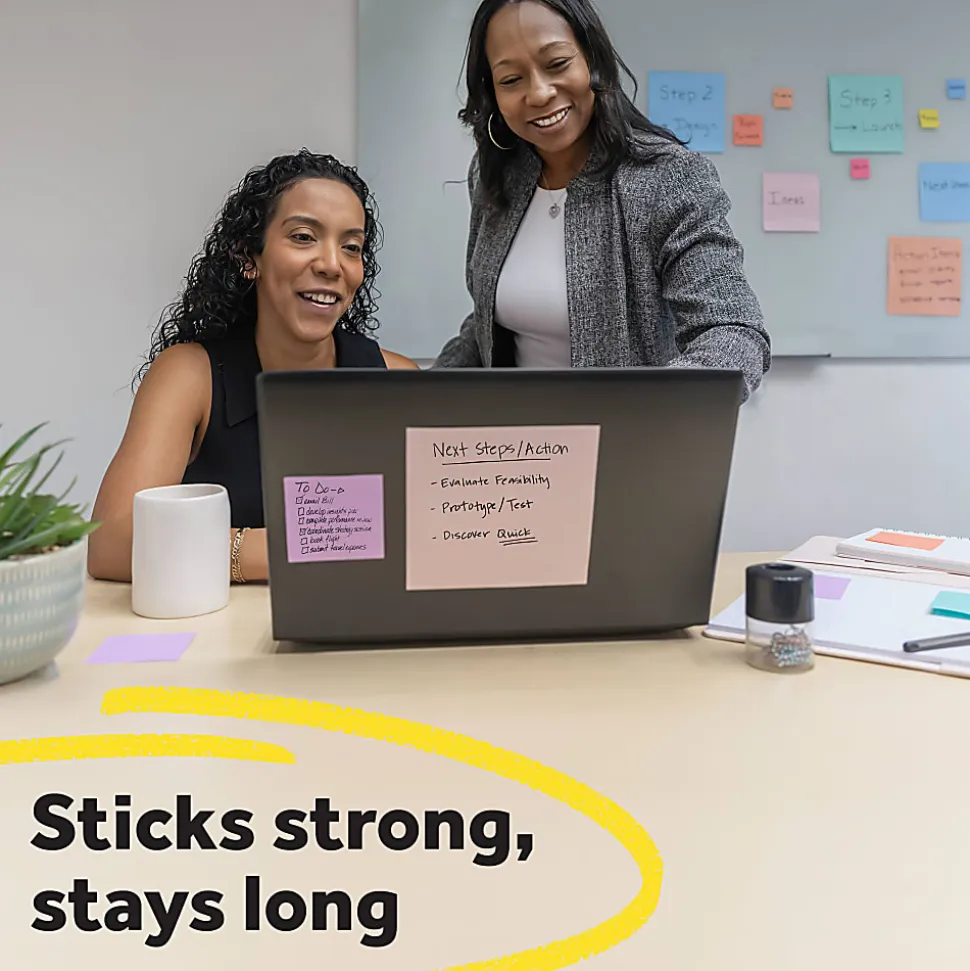 Post-it® Super Sticky Big Notes, 8 x 8 in, 1 Sticky Note Pad, 30 Sheets/Pad, Great for Vision Boards, Creative Projects, and Study Spaces, Pink Salt