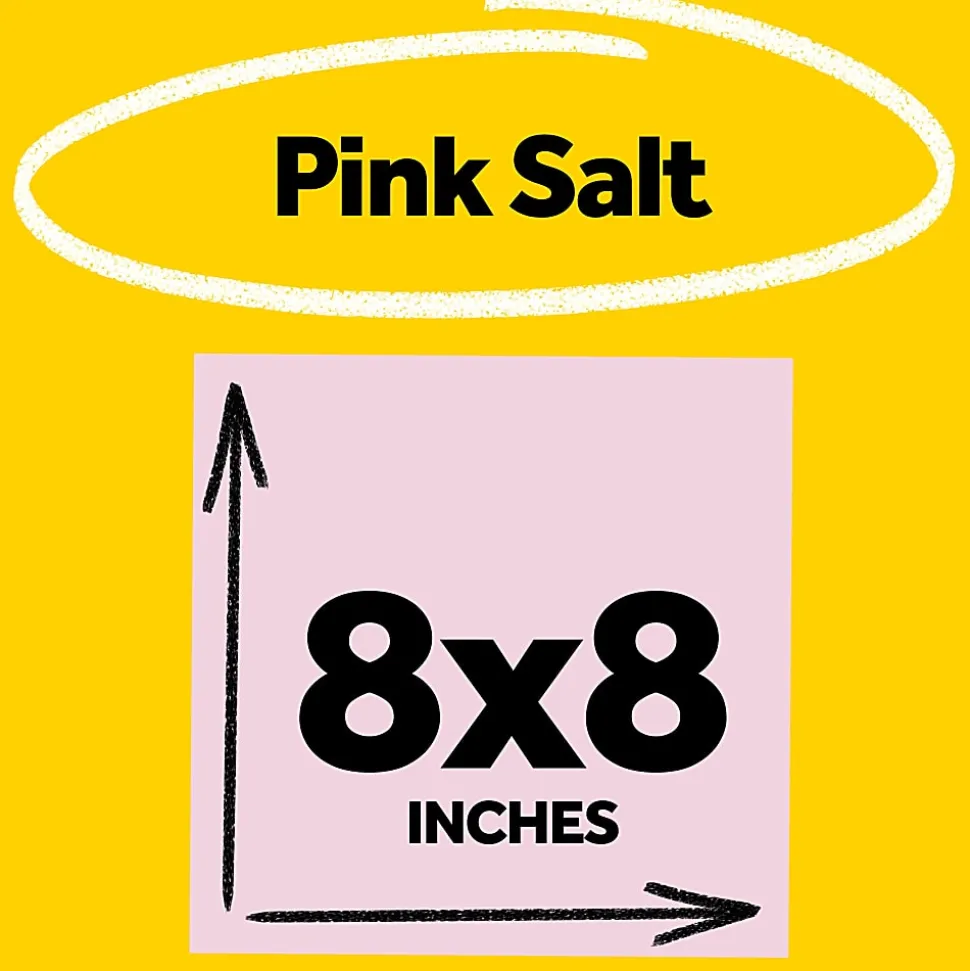 Post-it® Super Sticky Big Notes, 8 x 8 in, 1 Sticky Note Pad, 30 Sheets/Pad, Great for Vision Boards, Creative Projects, and Study Spaces, Pink Salt
