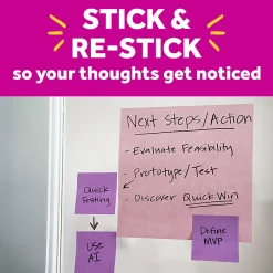 Post-it® Super Sticky Big Notes, 8 x 8 in, 1 Sticky Note Pad, 30 Sheets/Pad, Great for Vision Boards, Creative Projects, Study Spaces, Fresh Mint