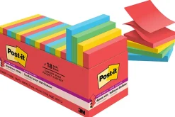 Post-it® Super Sticky Dispenser Notes, 1800 Total Notes, Pack Of 18 Pads, 3