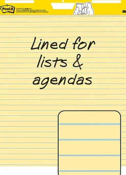 Post-it® Super Sticky Easel Pads, 25 in x 30 in, 2 Pads, 30 Sheets/Pad, Great for Virtual Teachers and Students, Yellow