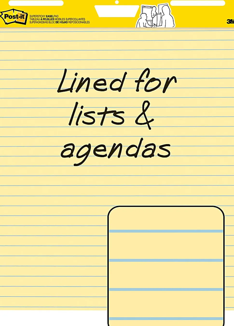 Post-it® Super Sticky Easel Pads, 25 in x 30 in, 2 Pads, 30 Sheets/Pad, Great for Virtual Teachers and Students, Yellow